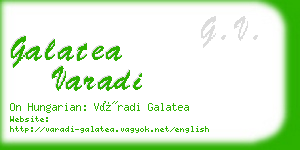 galatea varadi business card